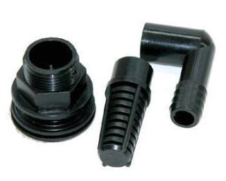 Bulkhead Kit 1-2" Black Slip