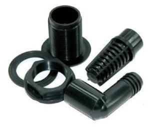 Bulkhead Kit 3-4" Black Slip