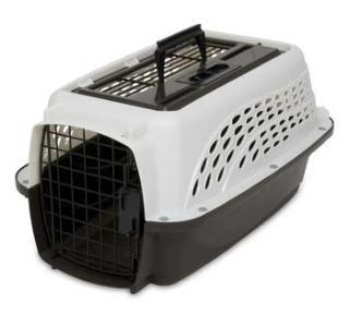 Petmate Double Door Top Loading Kennel 19" White-Coffee