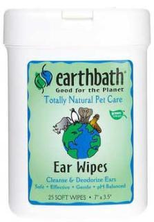 Earthbath Grooming Wipes Ear Wipes 25 Ct.