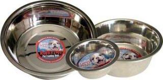 Loving Pets Striped Stainless Steel Dish 1-2 Pt.