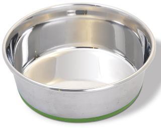 Stainless Steel Large Non Skid Dish 96 oz.