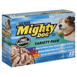 Mighty Dog I Rule Roasters Variety Pk 2-12-5.5 oz. - 4 Each Hearty Beef, Chicken, Pork