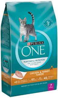 Purina One Adult Cat Chicken & Turkey 4-7#