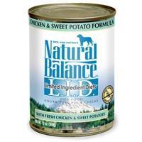 Natural Balance Limited Ingredient Diets Chicken & Sweet Potato Canned Dog Food 12-13 oz.