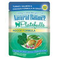 Natural Balance Indoor Formula Platefulls Turkey, Salmon & Chicken Formula In Gravy 24-3 oz.