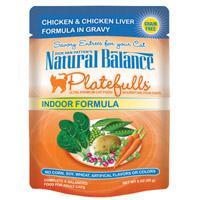 Natural Balance Indoor Formula Platefulls Chicken & Chicken Liver Formula In Gravy 24-3 oz.