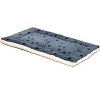 Midwest #40218FVBLS Quiet time Reversible Floor Bed 17X11 Blue-Black Paw Print