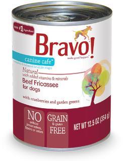 Bravo Canine Caf Beef Fricassee Dog 12-13z