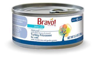 Bravo Feline Caf Turkey Fricassee Cat 24-5.5z