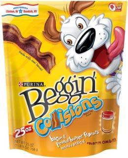 Beggin Strips Collisions - Bacon Peanut Butter 4-25 oz.