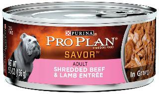 Pro Plan Adult Shredded Beef-Lamb Can Dog 24-5.5oz