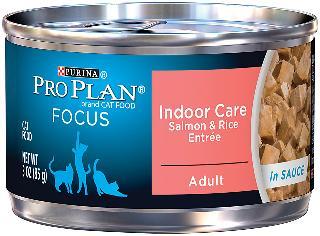 Pro Plan Indoor Cat Formula Salmon & Rice Entree Cat 24-3oz