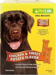 Sunshine Mills Pet Life All Natural Chicken and Sweet Potato Biscuit, 4 Lb