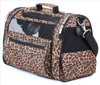 Sherpa Leopard Print Cat Tote