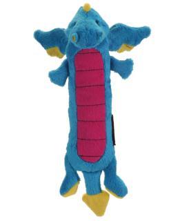 GoDog Skinny Dragon Blue W-Chew Guard Small