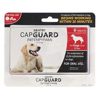 Sentry Capguard Flea Tablets For Dogs Over 25lbs 6ct