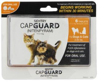 Sentry Capguard Flea Tablets For Cats 2-25lbs 6ct