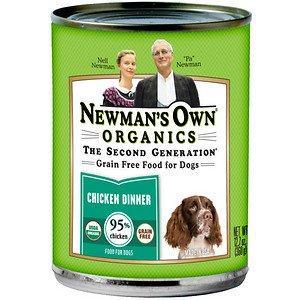 Newman's Own USDA Organic 95% Chicken Grain-Free Dinner For Dogs 12-12.7 oz.