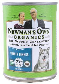 Newman's Own USDA Organic 95% Turkey Grain-Free Dinner For Dogs 12-12.7 oz.