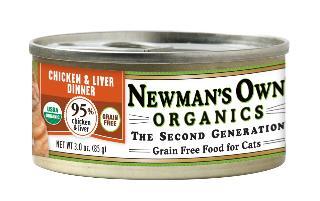 Newman's Own USDA Organic 95% Chicken & Liver Grain-Free Dinner For Cats 24-5.5 oz.