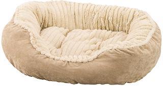 Ethical Sleep Zone 21" Tan Plush Bed Carved