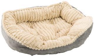 Ethical Sleep Zone 26" Gray Plush Bed Carved