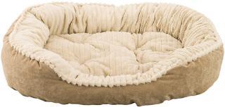 Ethical Sleep Zone 32" Tan Plush Bed Carved