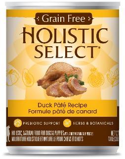 Holistic Select Grain Free Duck Pt Recipe 12-13 oz.