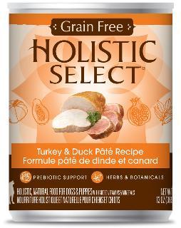 Holistic Select Grain Free Turkey & Duck Pt Recipe 12-13 oz.