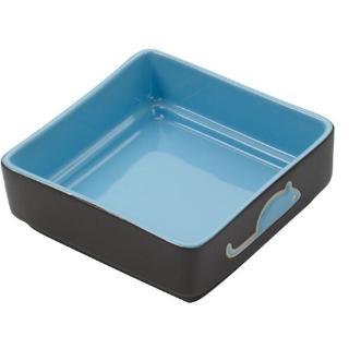 Ethical Four Square Cat Dish Blue 5