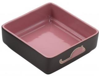 Ethical Four Square Cat Dish Pink 5