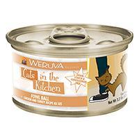 Weruva Fowl Ball Chicken & Turkey Recipe Au Jus Cans Cat 24-3.2 oz.