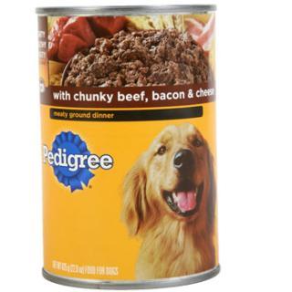 Mars Pedigree Chunk Beef-Bacon-Cheese 12-22Oz Cans