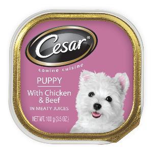 Mars Cesar Cuisine Puppy Chicken-Beef 24-3.5 Cans