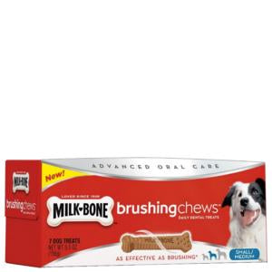 Milk-Bone Brushing Chews Daily Dental Treats - Small-Medium, 5.5 oz. 7 Bones