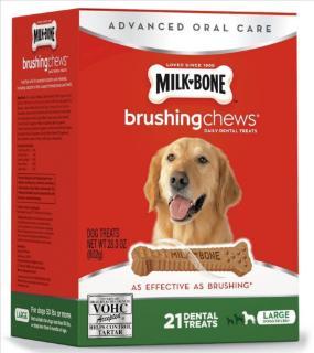 Milk-Bone Brushing Chews Daily Dental Treats - Large, 28.98 oz. 21 Bones