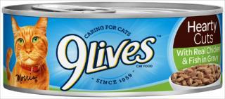 Delmonte 9 Lives Hearty Chicken-Fish 12-5.5 oz. Cans