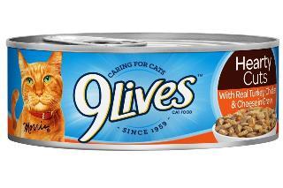 9Lives Hearty Cuts With Real Turkey, Chicken & Cheese In Gravy Wet Cat Food 5x4-5.5Z