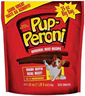 Delmonte Pupperoni Beef Dog Treats 4-25 oz. Case