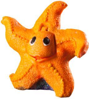 Elive Glow Elements Neon Orange Bubbling Starfish 4.25 in x 2.75 in x 3.75 in