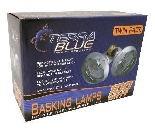 TerraBlue Basking Spot Lamp 100w Twin Pack