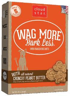 Wag More Bark Less Original Oven Baked Treats with Crunchy Peanut Butter 16Z