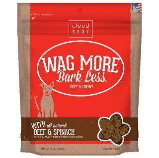 Wag More Bark Less Original Soft & Chewy Treats with Beef & Spinach 6Z