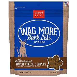 Wag More Bark Less Original Soft & Chewy Treats with Bacon, Cheese & Apples 6Z