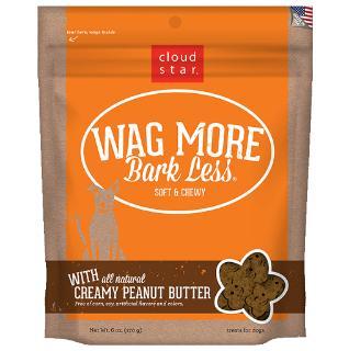 Wag More Bark Less Original Soft & Chewy Treats with Creamy Peanut Butter 6Z