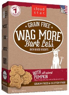 Wag More Bark Less Grain Free Oven Baked Treats with Pumpkin 14Z