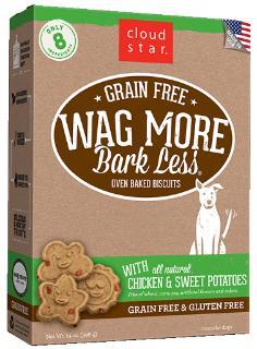 Wag More Bark Less Grain Free Oven Baked Treats with Chicken and Sweet Potatoes 14Z