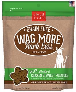 Wag More Bark Less Grain Free Soft & Chewy Treats with Chicken & Sweet Potato 5Z