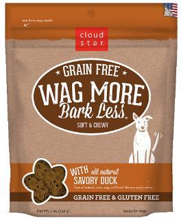 Wag More Bark Less Grain Free Soft & Chewy Treats with Savory Duck 5Z